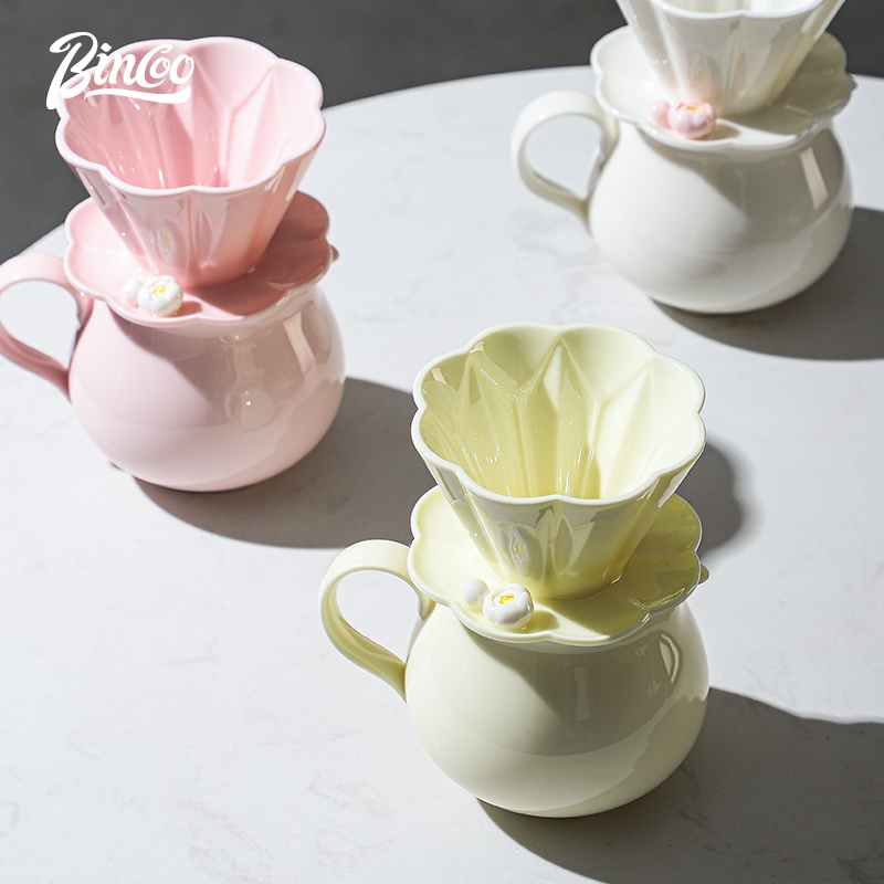 Coffee Tea Pots - Bincoo-Ceramic Hand Brewing Pour Over Teapot