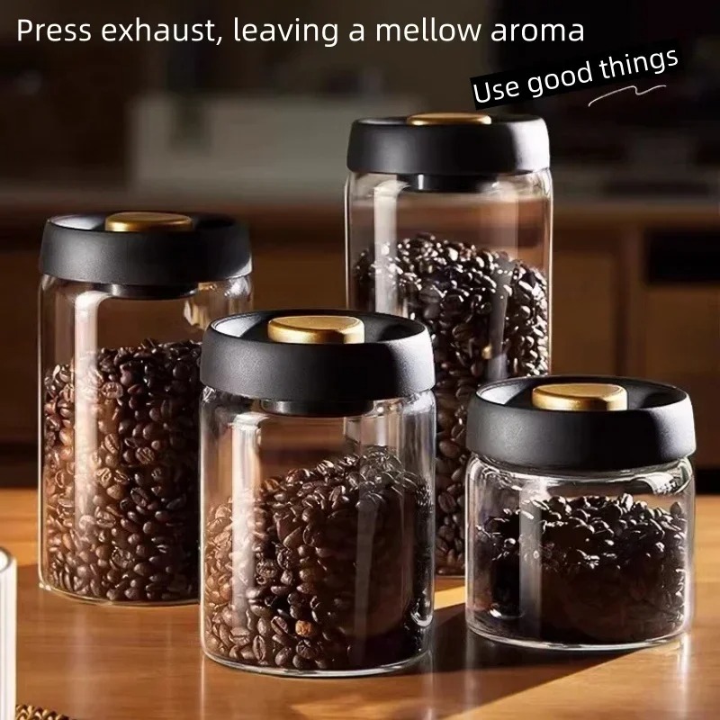 Coffee Tea For Me - Manual Vacuum Sealed Coffee Jar High