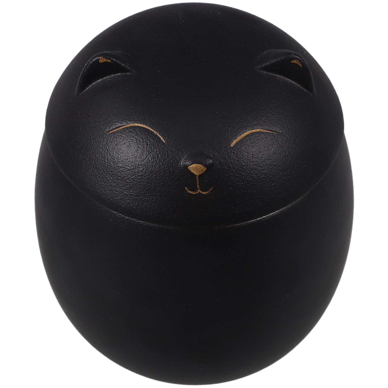 Coffee Tea Leaf And Bean - Ceramic Cat Shaped Airtight Tea Storage