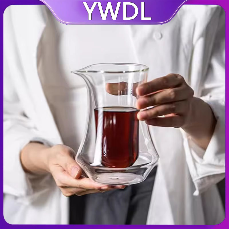 Coffee Tea Mugs - YWDL 300ml Double-layer Glass Coffee Sharing