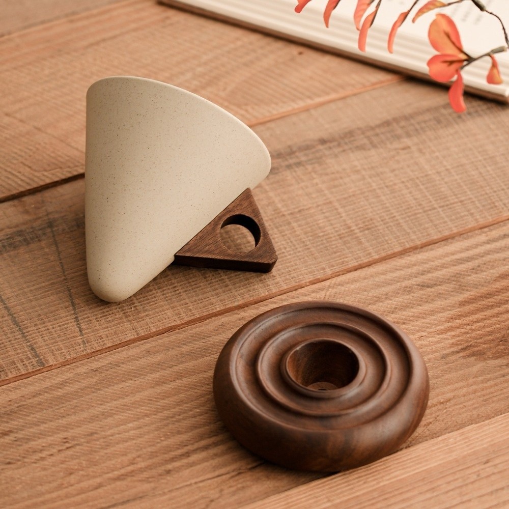 Coffee Tea For Me - Coarse Ceramic Triangular Cone Cup Retro