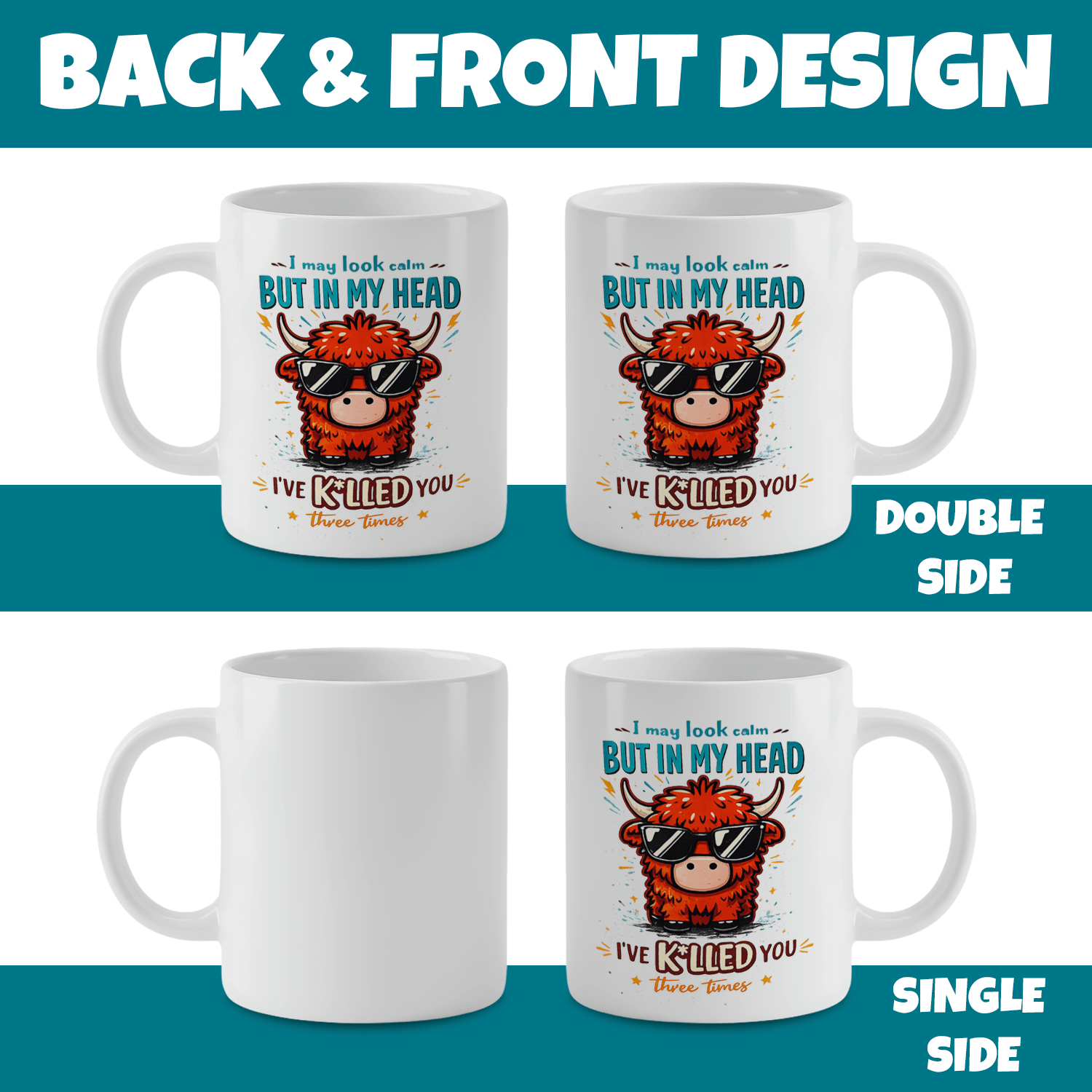 Highland Cow Funny Quote Coffe - đánh giá và giá Coffee Tea Quotes