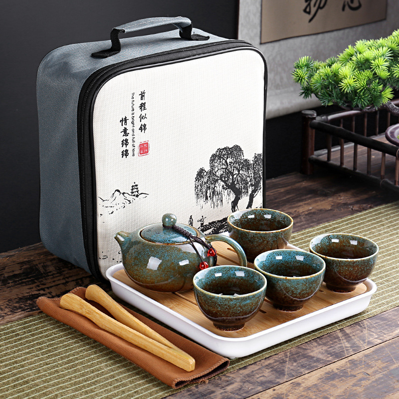 With Travelling Bag 4 Cups Chi - đánh giá và giá Gongfu Tea Set