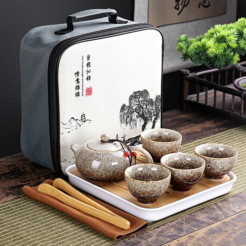 With Travelling Bag 4 Cups Chi - đánh giá và giá Gongfu Tea Set