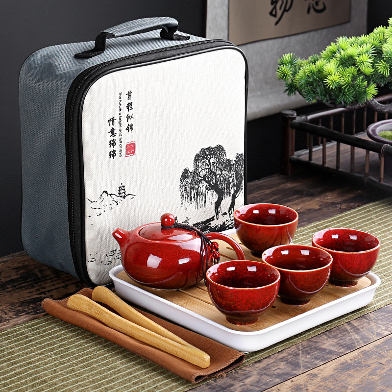 With Travelling Bag 4 Cups Chi - đánh giá và giá Gongfu Tea Set