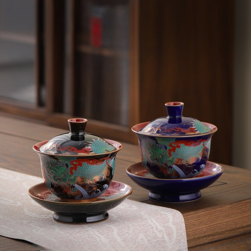 Creative Retro Ceramic Gaiwan  - đánh giá và giá Gongfu Tea Set