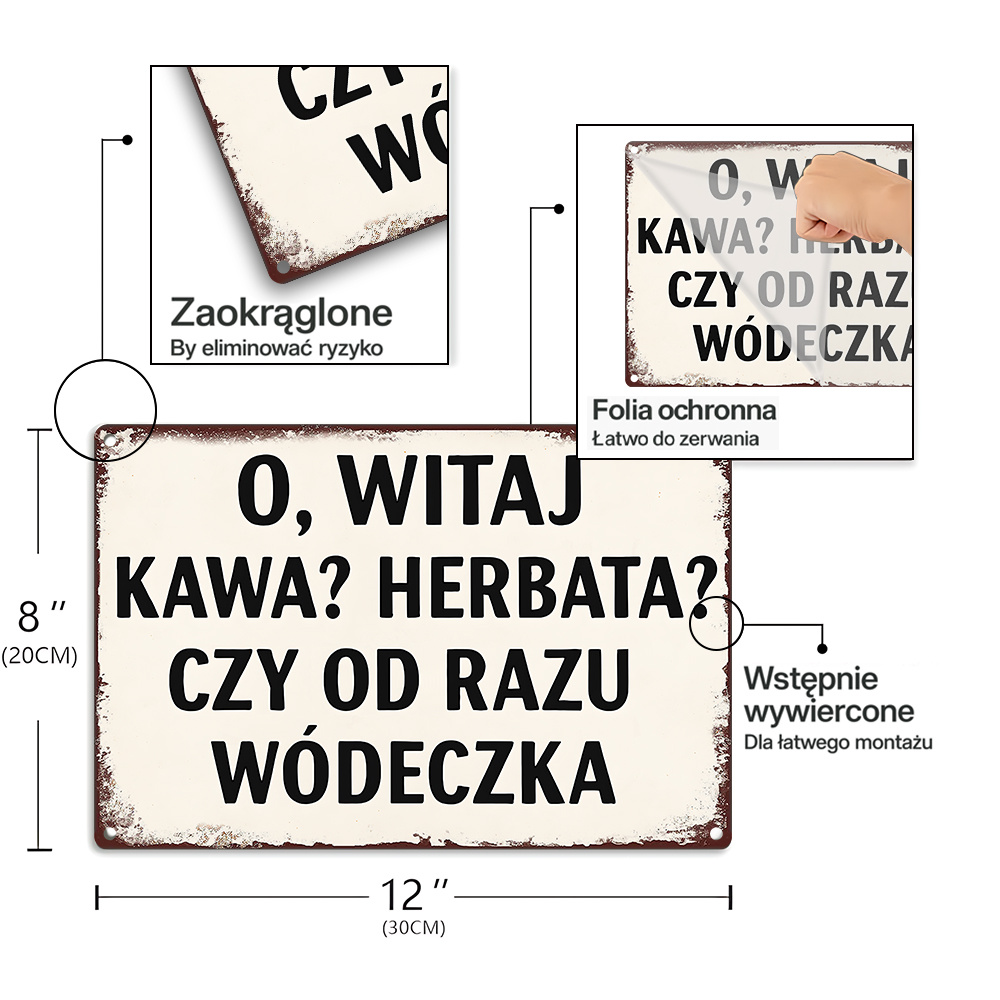 Vintage Metal Sign, Polish Fun - đánh giá và giá Coffee Tea Quotes