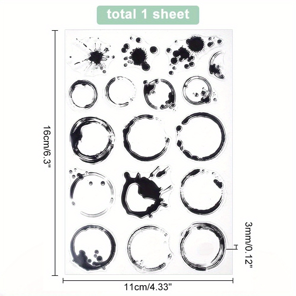 Tea Stains Clear Stamp Coffee  - đánh giá và giá Coffee Tea Journal