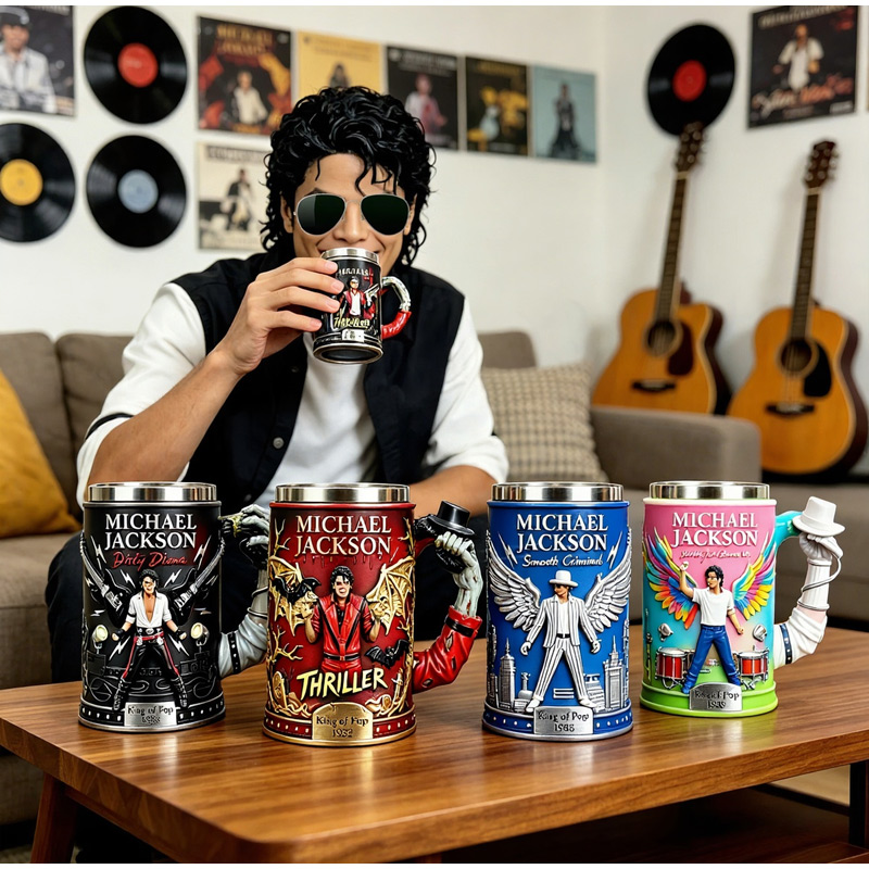 Michael Jackson King of Pop 3D - đánh giá và giá Coffee Tea Mugs